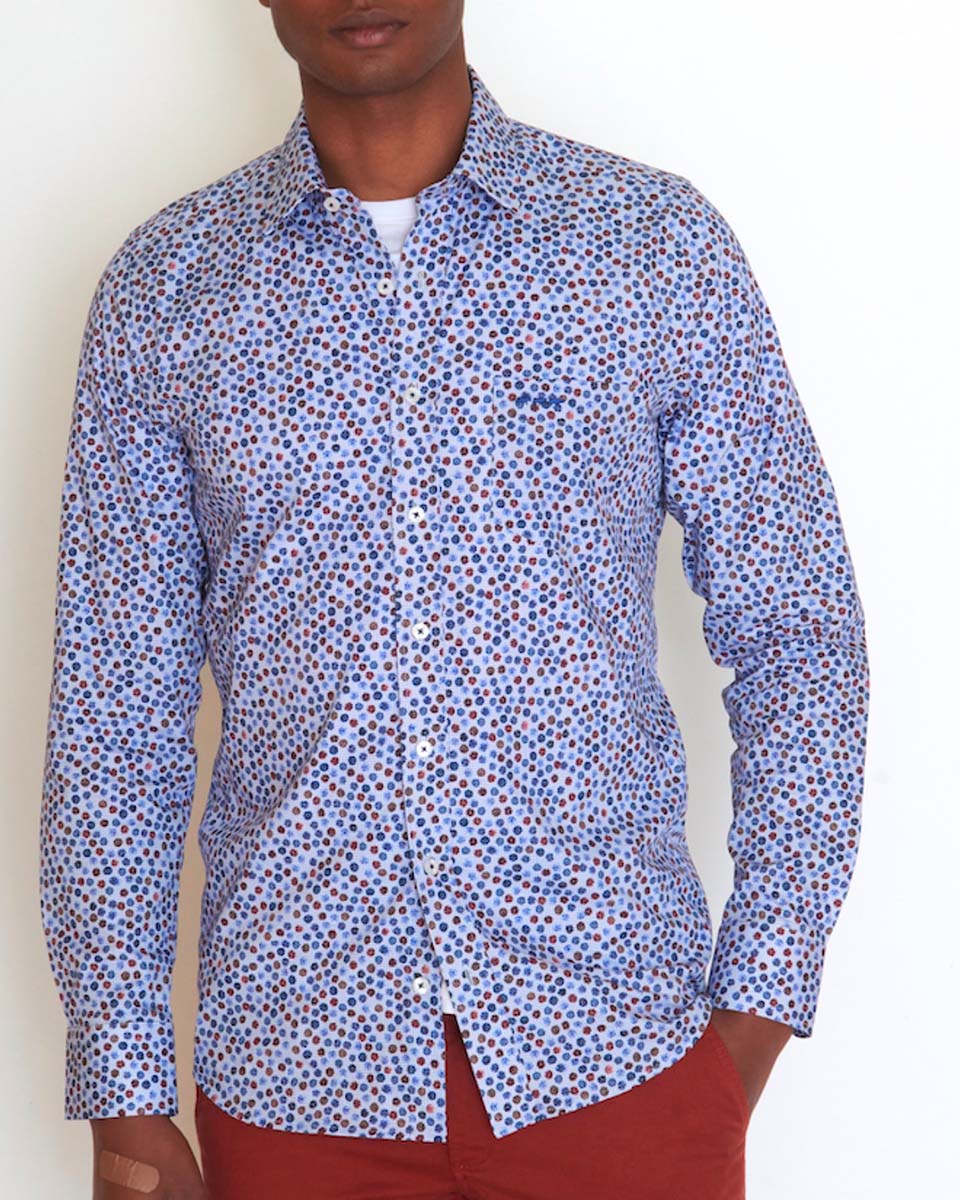 Chemise motifs fleurs