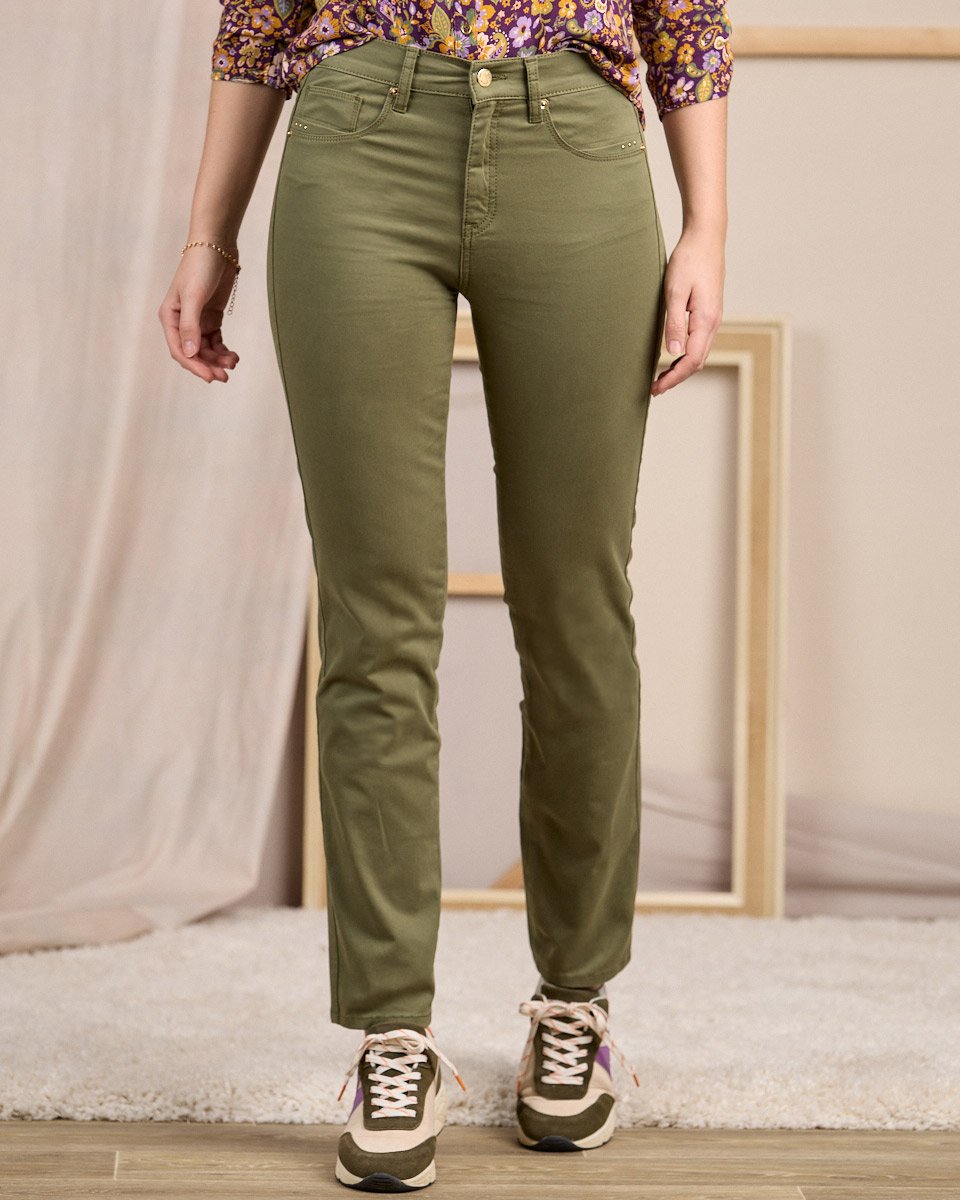 Pantalon droit vert