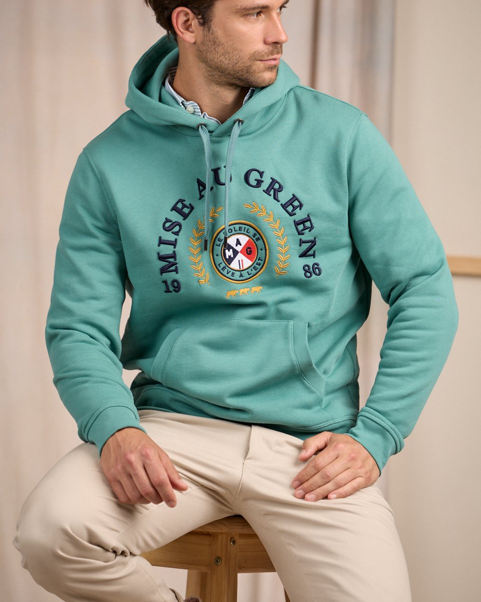 Hoodie blason vert