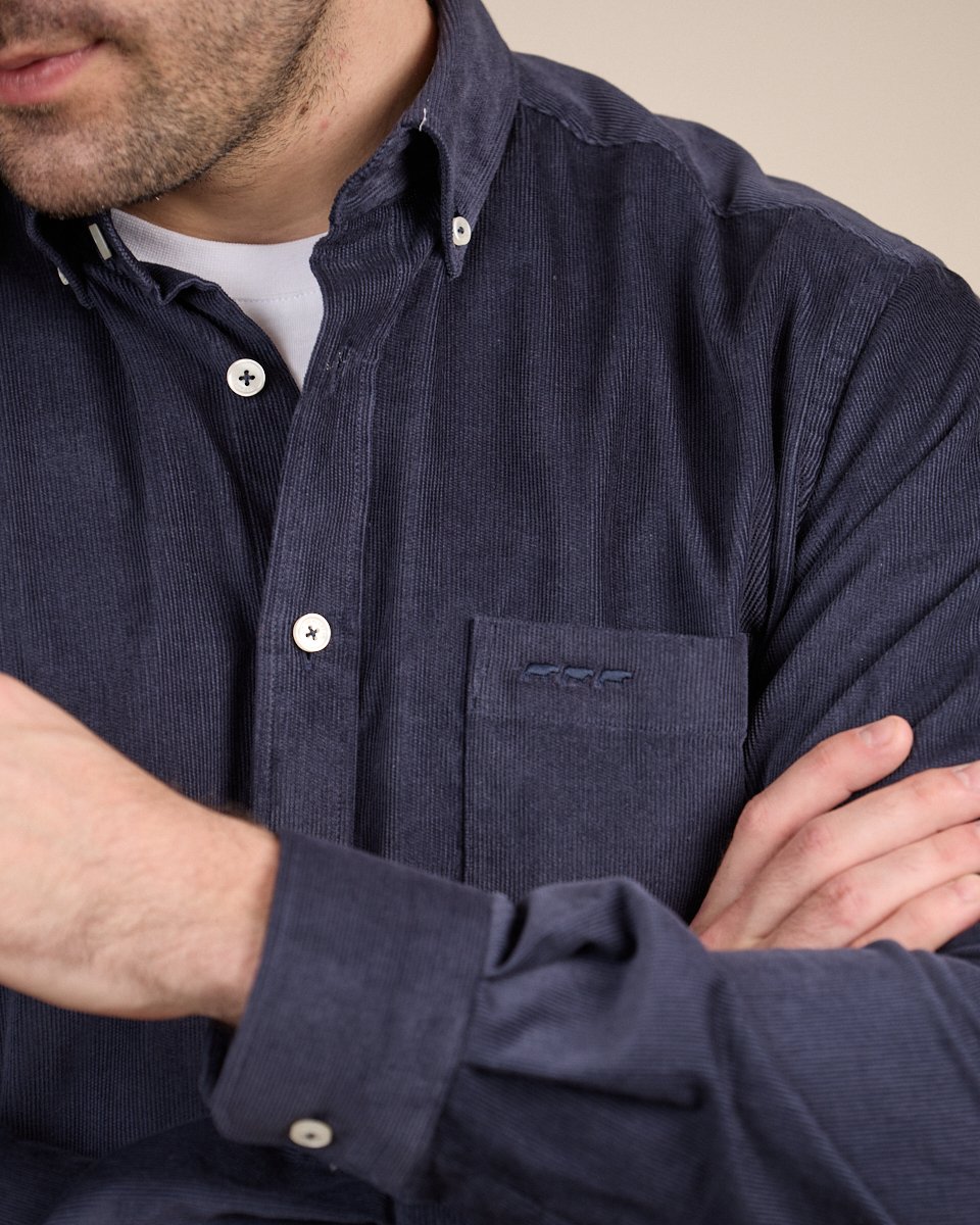 Chemise à carreaux bleu