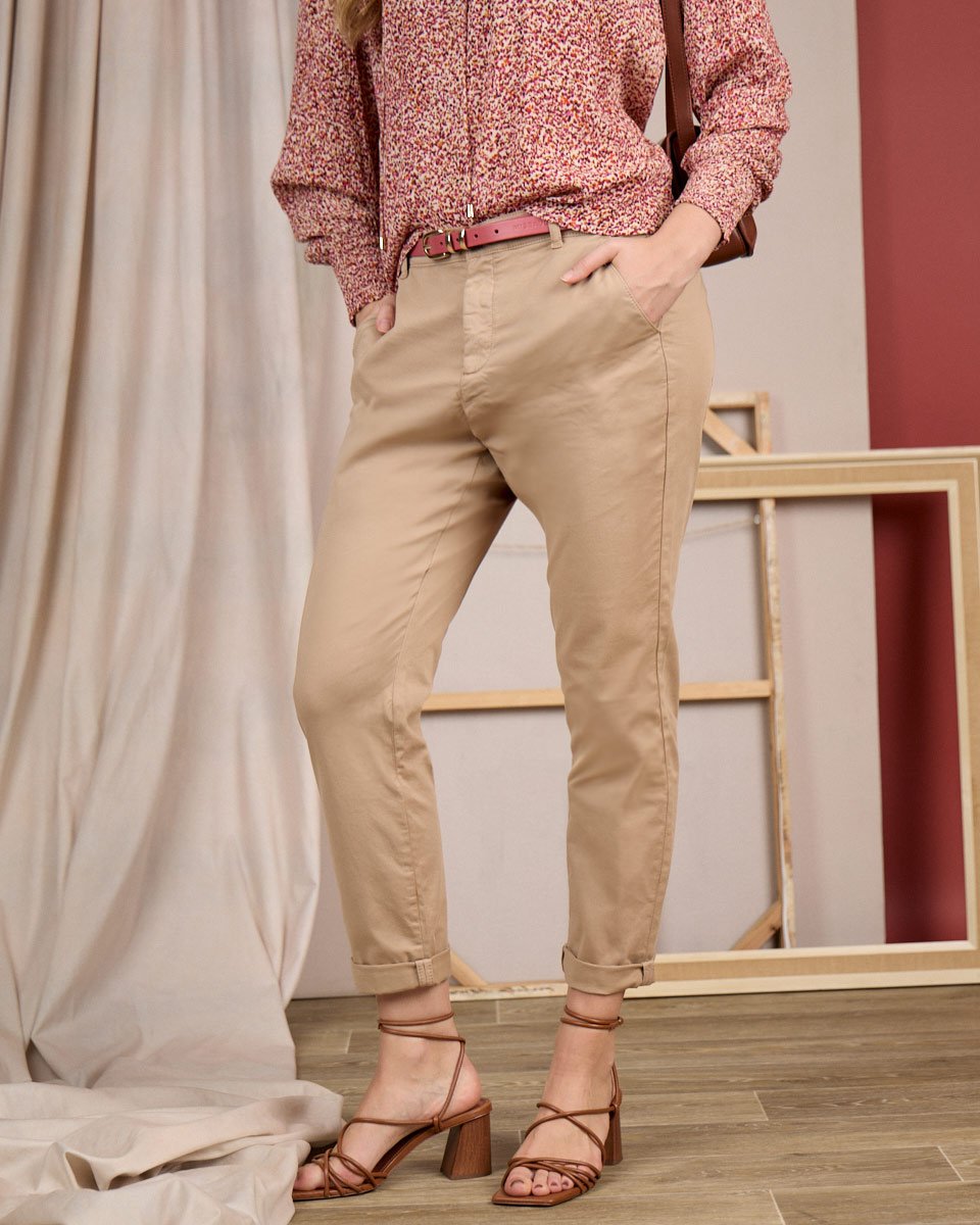 Pantalon chino beige