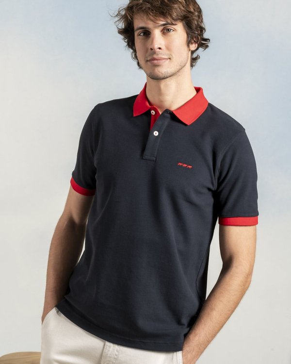 Polo contrasté