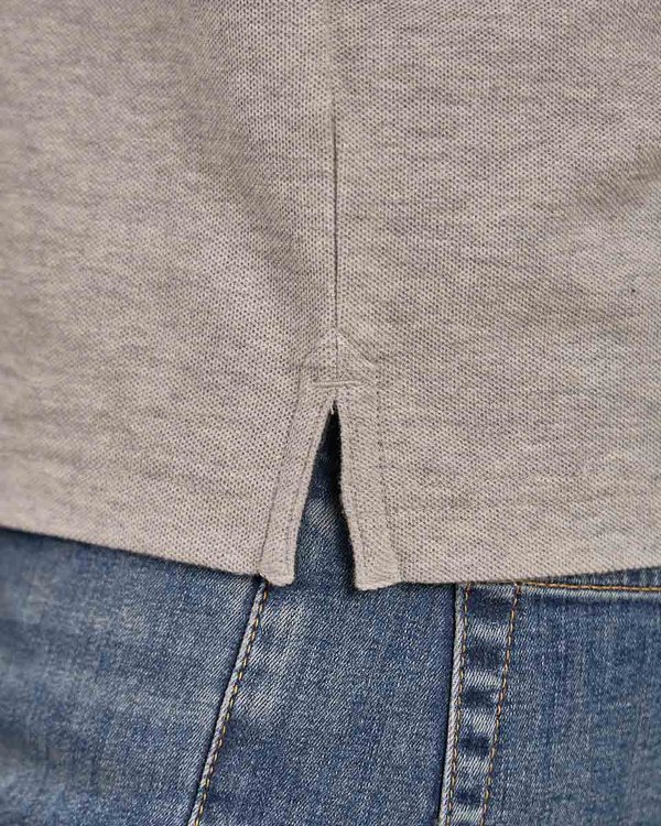 Polo manches longues gris