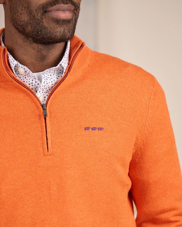 Pull col camionneur orange