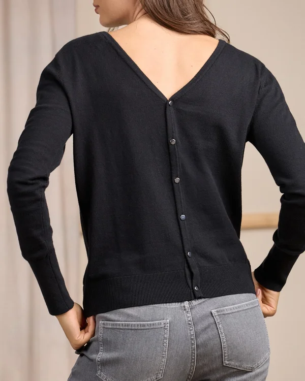 Cardigan 2 en 1 Alba noir