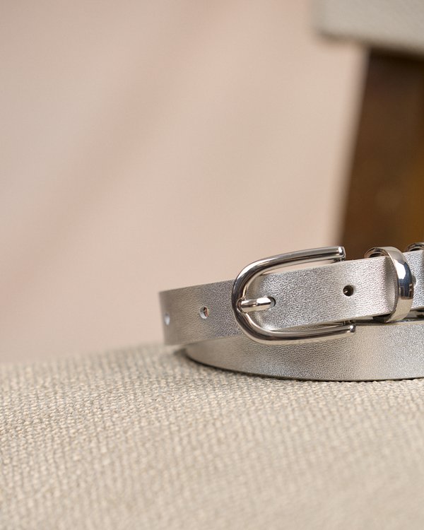 Ceinture fine gris