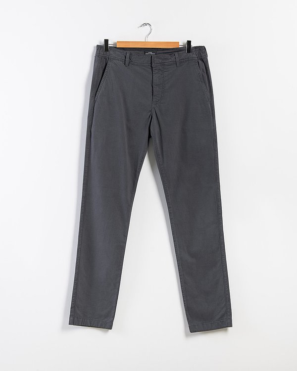 Pantalon chino uni toucher peau de pêche