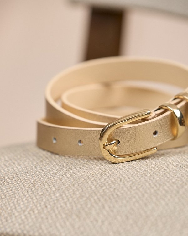 Ceinture fine beige