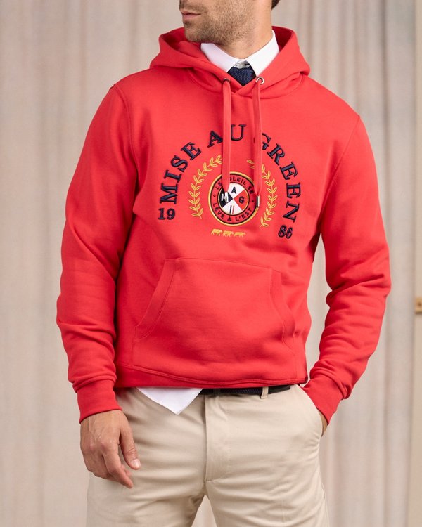 Hoodie blason rouge