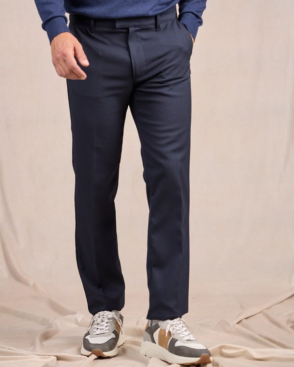 Pantalon en flanelle bleu