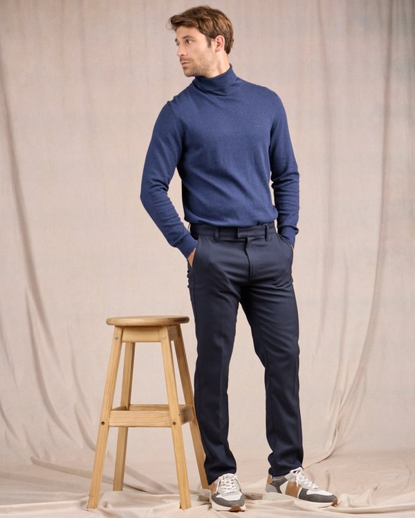 Pantalon en flanelle bleu