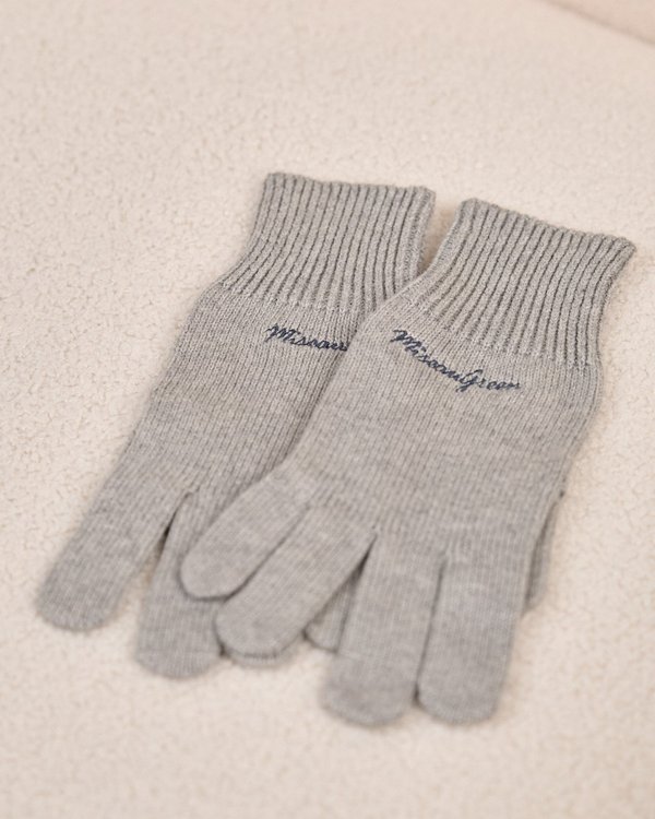 Gants en tricot gris