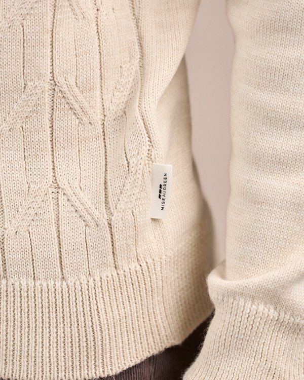 Pull torsadé beige