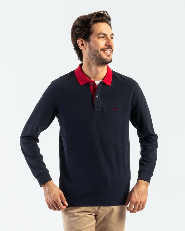 Polo À Manches Longues Louis Vuitton pour homme en coloris Bleu