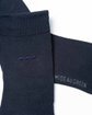 Chaussettes unies broderie 3 vaches bleu