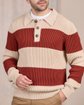 Pull col polo rouge