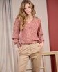 Blouse inspiration florale rose