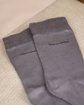 Chaussettes unies en bambou gris