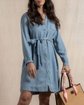 Robe chemise façon denim