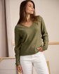 Pull détail lurex vert