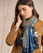 Foulard imprimé bleu