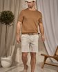 T-shirt maille beige