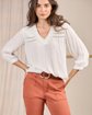 Blouse à détails blanc