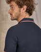 Polo manches longues bleu