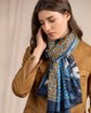 Foulard imprimé bleu