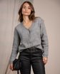 Cardigan détail lurex gris