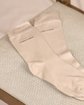 Chaussettes unies en bambou beige