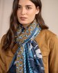 Foulard imprimé bleu