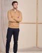 Pull col camionneur beige