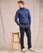 Pantalon en flanelle bleu