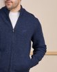 Cardigan à col camionneur bleu