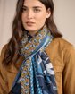 Foulard imprimé bleu