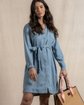 Robe chemise façon denim